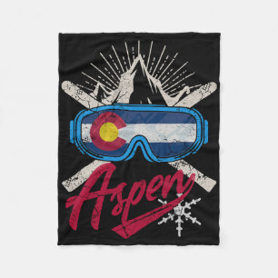 Colorado Aspen Ski Skiing Men Women Kids Boys Girl Fleece Blanket