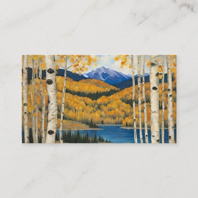 Colorado Aspens Mountains Business Card (Front)