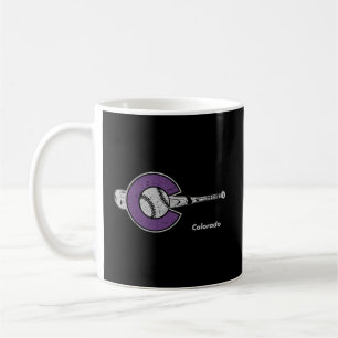Colorado Baseball Colorado State Flag And Baseball Coffee Mug