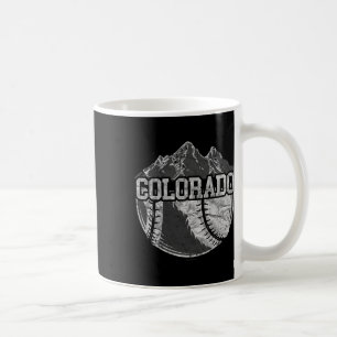 Colorado Baseball Fan Tee Vintage Rocky Mountains Coffee Mug