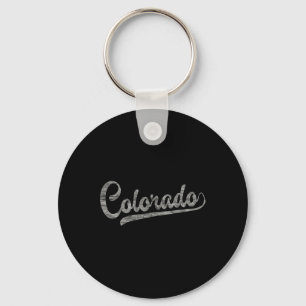Colorado Baseball Fan Vintage Rocky Mountains Key Ring