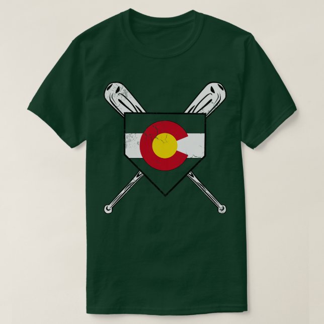 Colorado Baseball Home Plate T-Shirt (Design Front)