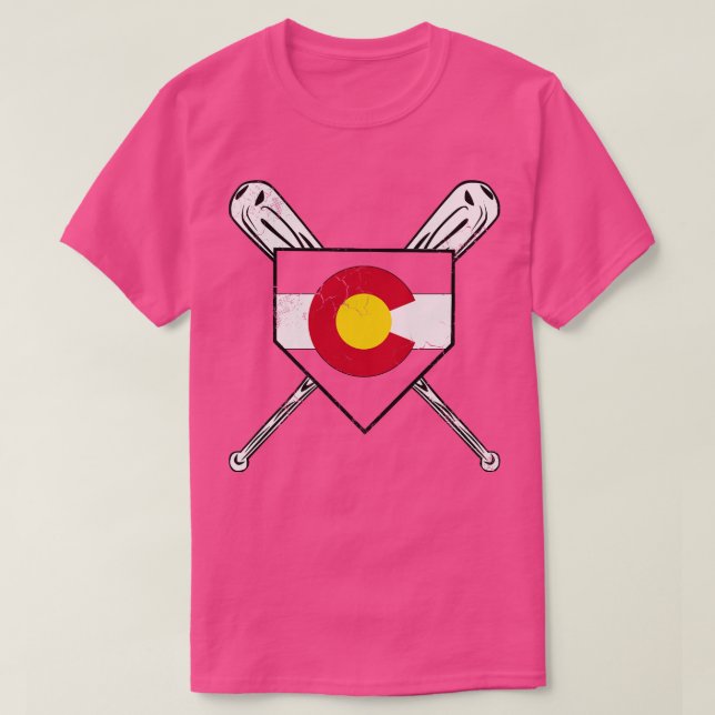 Colorado Baseball Home Plate T-Shirt (Design Front)