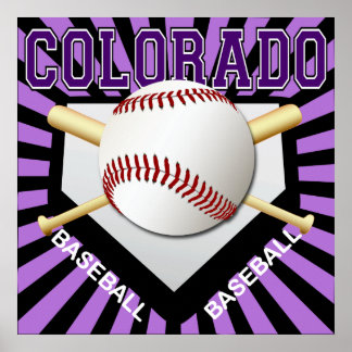 COLORADO BASEBALL POSTER PRINT