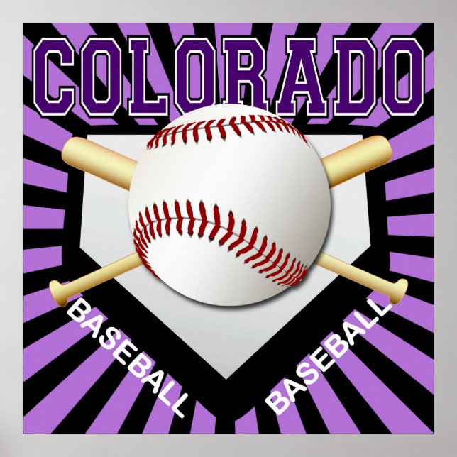 COLORADO BASEBALL POSTER PRINT (Front)