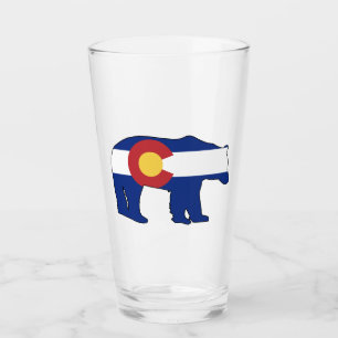 Colorado Bear Flag Glass