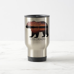 Colorado Bear Sunset Silver Mug