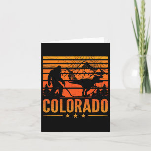 Colorado Bigfoot Mountain Dinosaur Bigfoot Camping Card