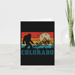 Colorado Bigfoot Vintage Rocky Mountains Hiking Ca Card