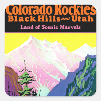 Colorado ~ Black Hills and Utah Square Sticker