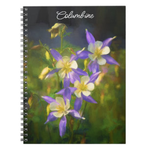 Colorado Blue Columbine Painting - Original Art Notebook