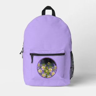 Colorado Blue Columbine Painting - Original Art Printed Backpack