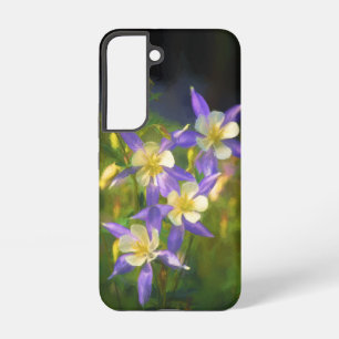 Colorado Blue Columbine Painting - Original Art Samsung Galaxy Case