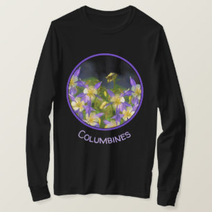 Colorado Blue Columbine Painting - Original Art T-Shirt