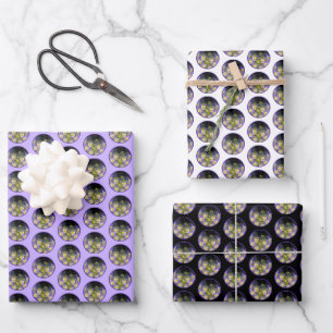 Colorado Blue Columbine Painting - Original Art Wrapping Paper Sheet