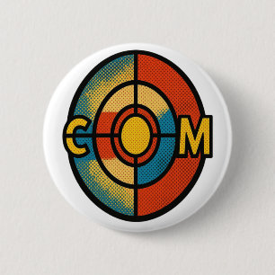 Colorado Bullseye Halftone Flag 6 Cm Round Badge