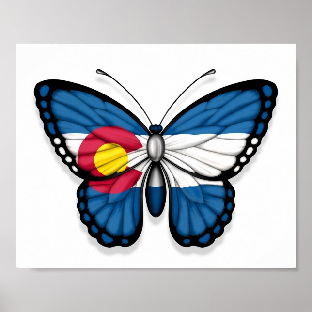 Colorado Butterfly Flag Poster (Front)