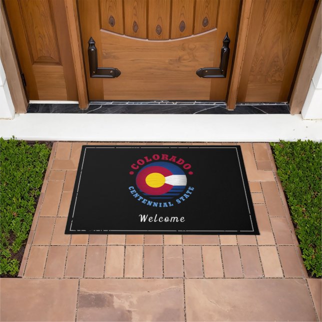 COLORADO CENTENNIAL STATE FLAG DOORMAT (Outdoor)