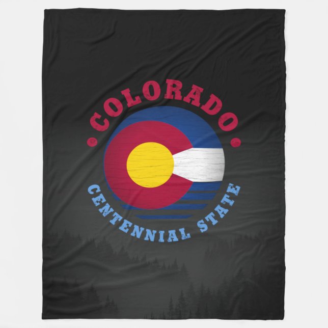 COLORADO CENTENNIAL STATE FLAG FLEECE BLANKET (Front)