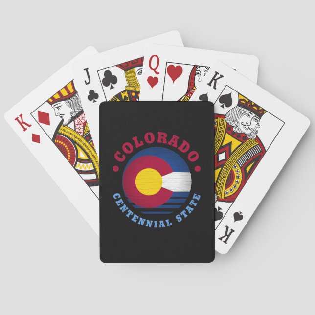 COLORADO CENTENNIAL STATE FLAG PLAYING CARDS (Back)