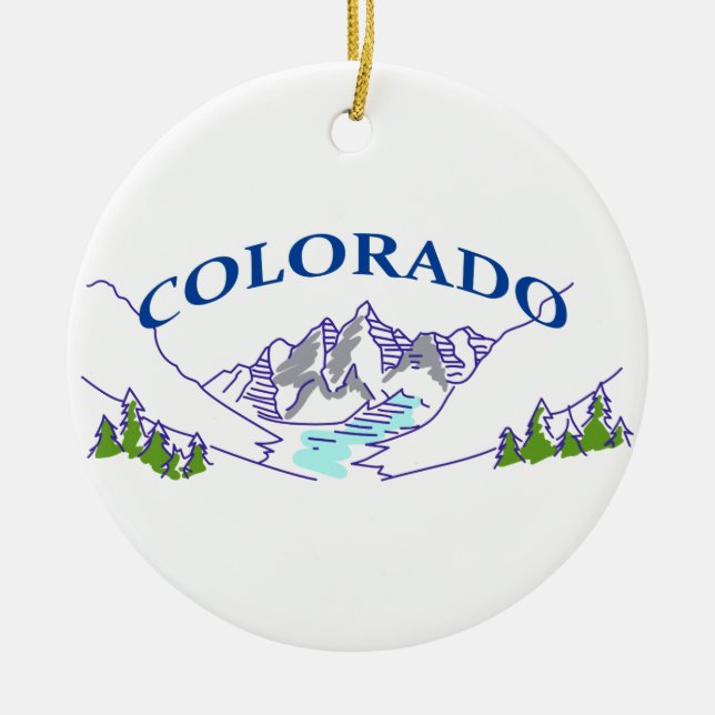 Colorado Ceramic Tree Decoration (Front)