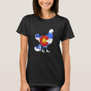 Colorado Chicken Flag Mama Hen Farmer Garden Mum F T-Shirt