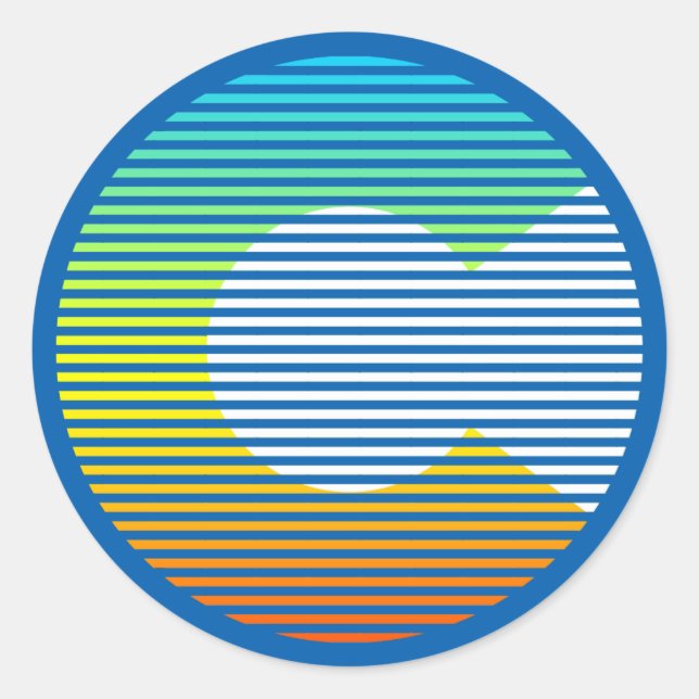 colorado chill fade classic round sticker (Front)