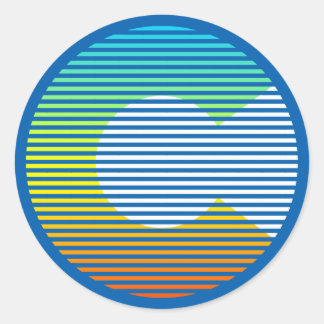 colorado chill fade classic round sticker