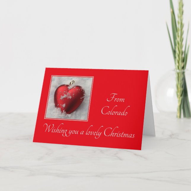 Colorado  Christmas Card, state specific Holiday Card (Front)