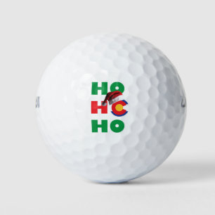 Colorado Christmas Santa Hat Golf Balls
