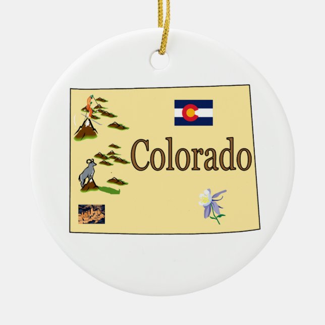 Colorado Christmas Tree Ornament (Front)