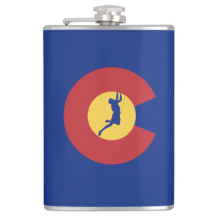 Colorado Climbing Hip Flask