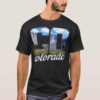 Colorado Co Vintage Mountains Denver Hiking T-Shirt