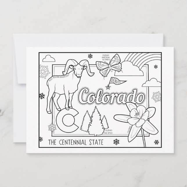 colorado colour me collage invitation (Front)