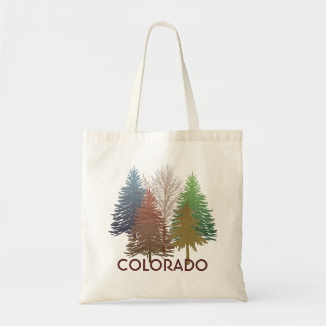 Colorado colourful trees reusable grocery bag (Front)