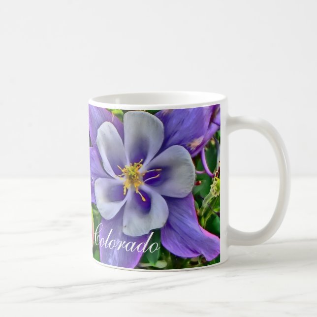 Colorado columbine flower coffee mug (Right)