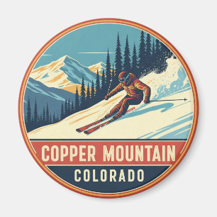 Colorado Copper Mountain Skiing Magnet