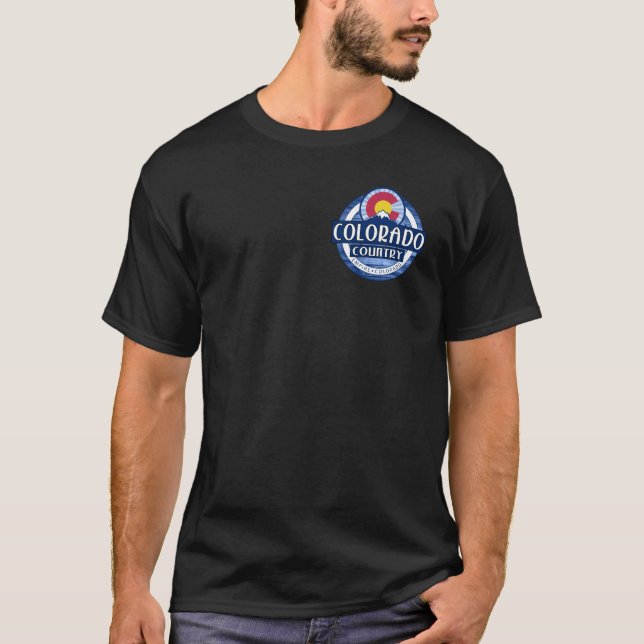 Colorado Country black double sided tshirt (Front)