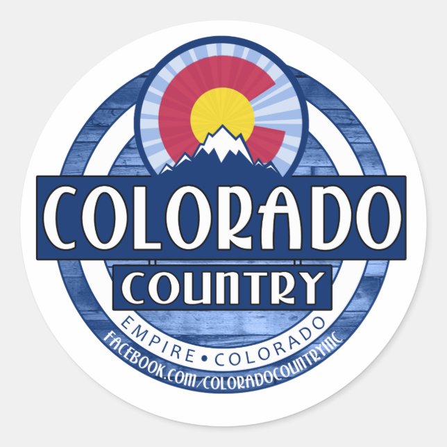 Colorado Country round sticker labels (Front)
