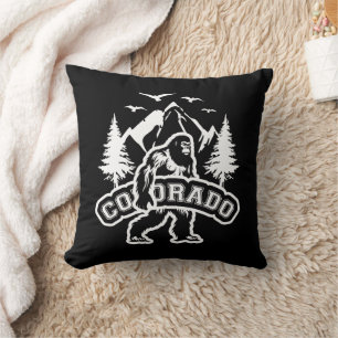 Colorado Day Bigfoot National Park Vintage Hiking Cushion