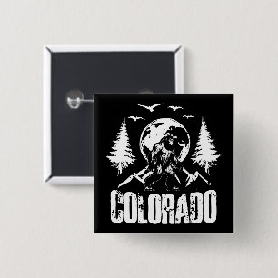 Colorado Day Bigfoot Vintage Hiking 15 Cm Square Badge
