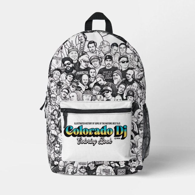 Colorado Dj Colouring Book Backpack 2 (Front)