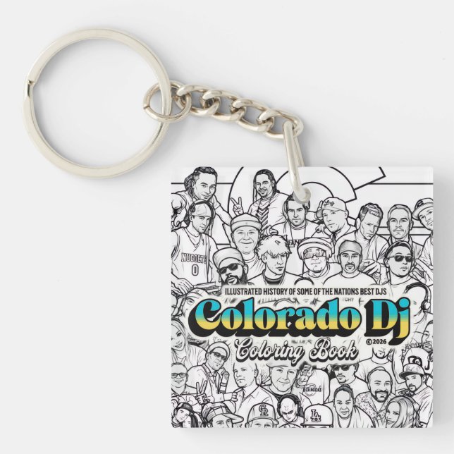 Colorado Djs Colouring Book keychain (Front)