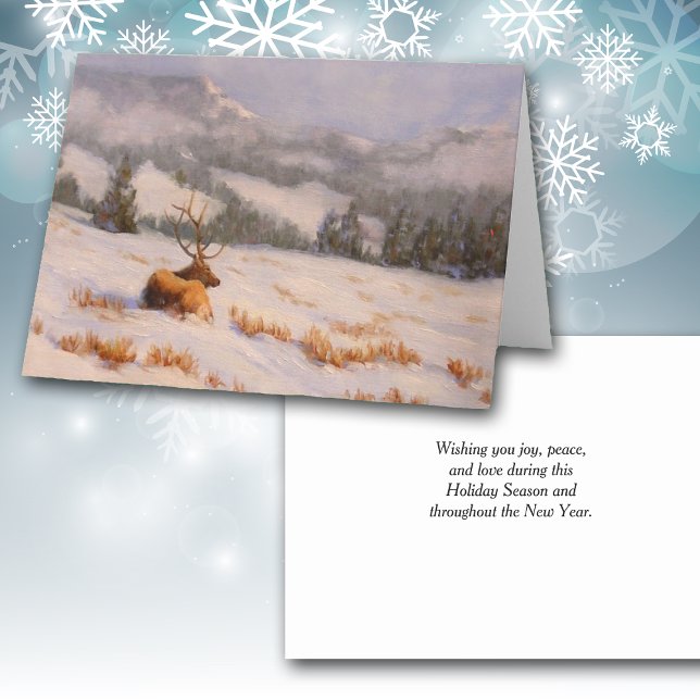 Colorado Elk Art Christmas Card (Creator Uploaded)