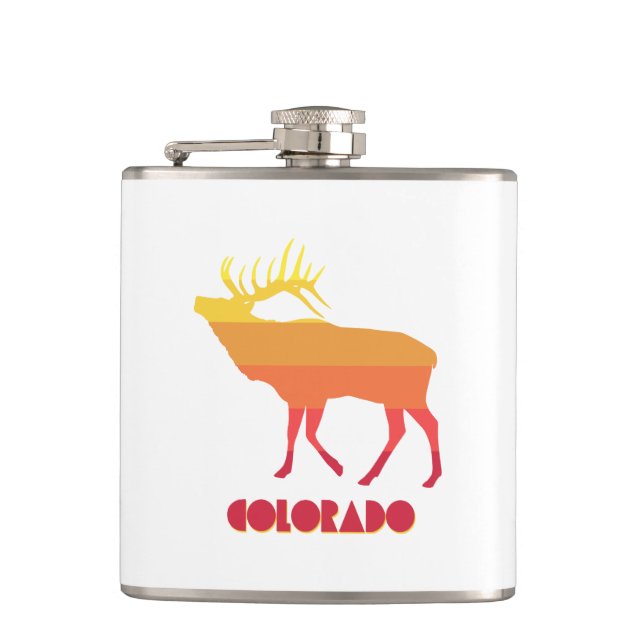 Colorado Elk Hip Flask (Front)