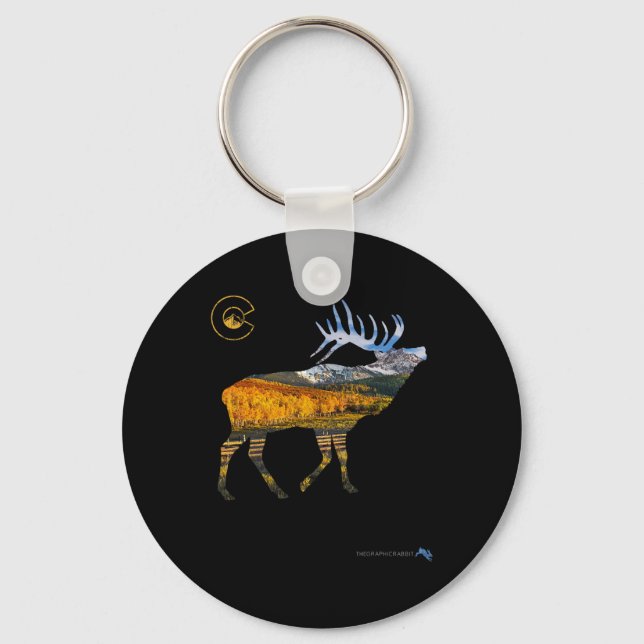 Colorado Elk Hunting  Key Ring (Front)