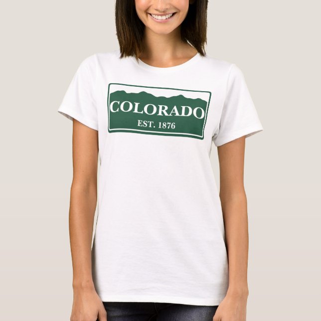 COLORADO - EST. 1876 License Plate T-Shirt (Front)