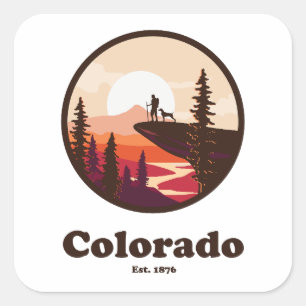 Colorado Est 1876 Square Sticker