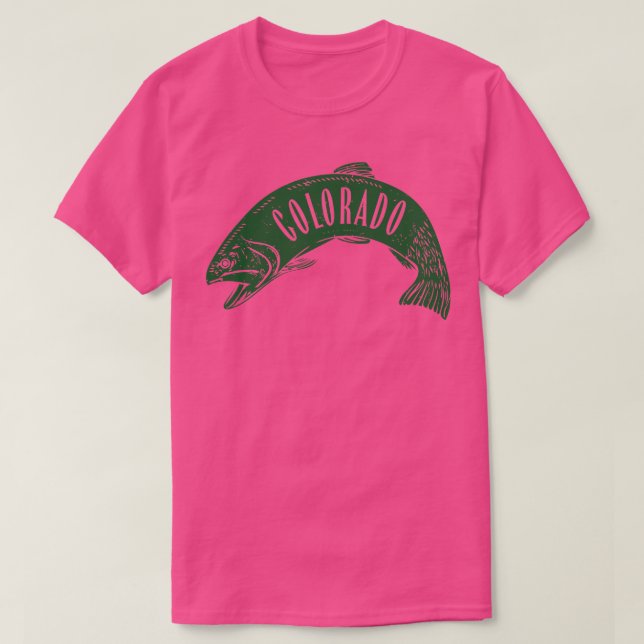 Colorado Fish Wordmark Green T-Shirt (Design Front)