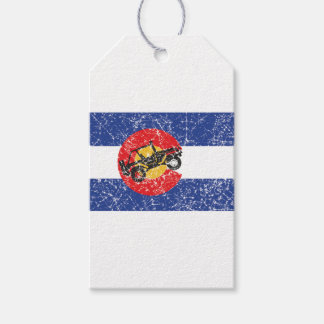 Colorado Flag 4 Wheeler Gift Tags